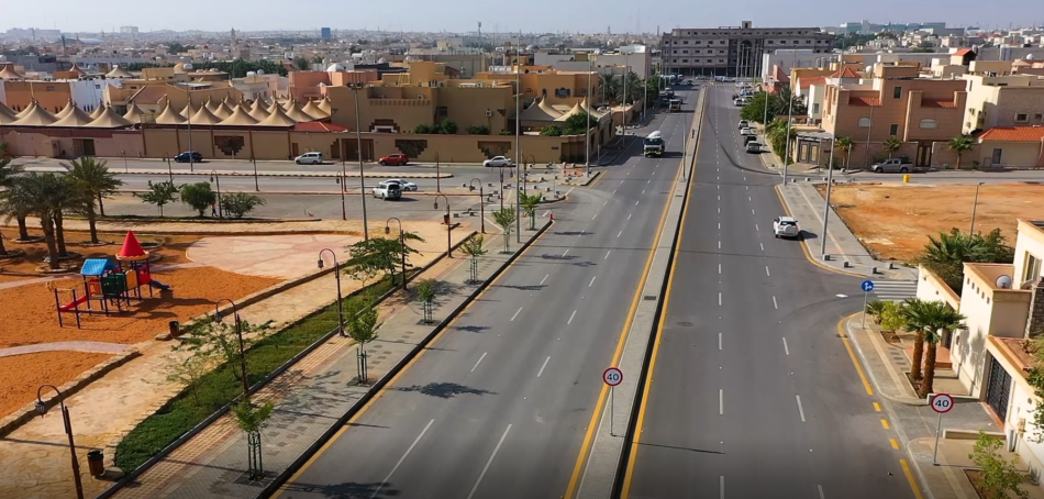 Road maintenance in Riyadh